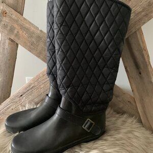 Sperry Waterproof Quilted Rubber Rain Boot-Tall, Waffle weave- size 9